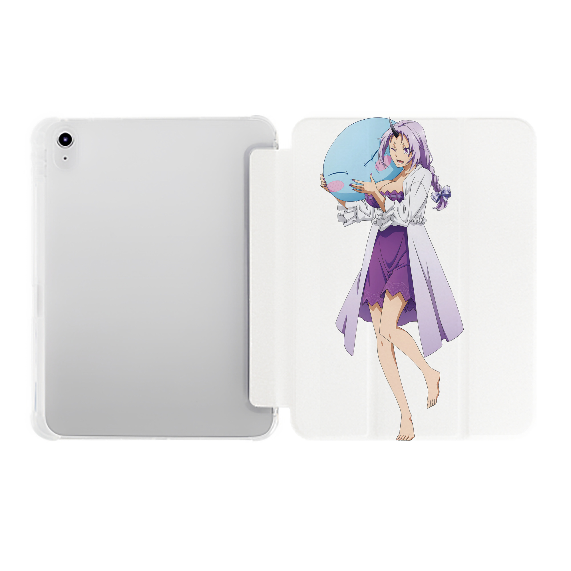 （画像用） 転スラ Regarding Reincarnated to Slime IPad ケース ペン収納付き 三つ折りスタンド PUレザー×シリコン 対応機種9.5/10.5/10.9インチ
